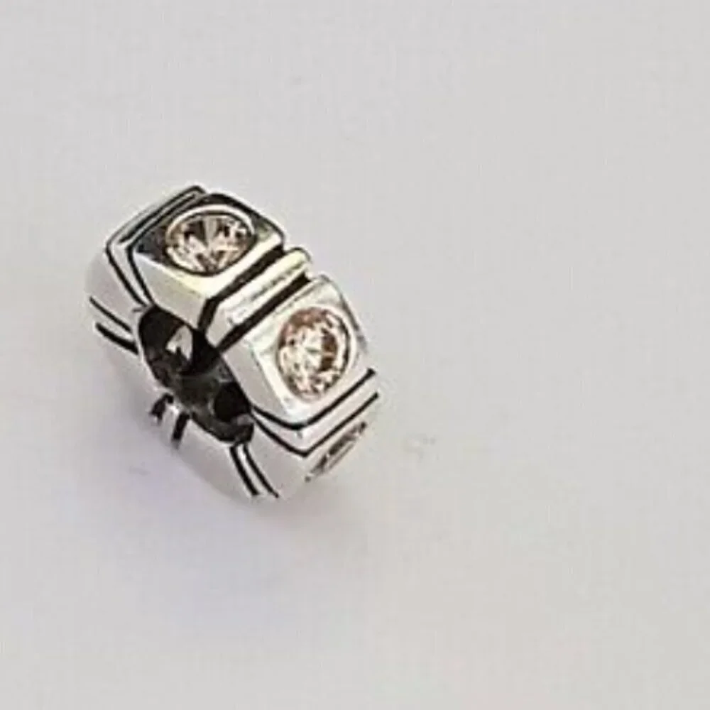 Pandora Trinity Champagne CZ Spacer Charm (790368CCZ) - Picture 2 of 3